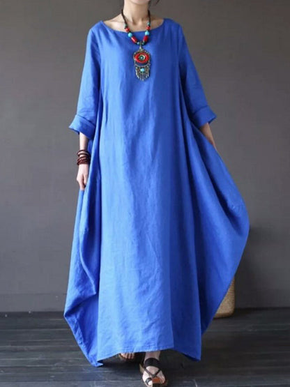 Lantern Sleeve Smocked Waist Floral Maxi Dress