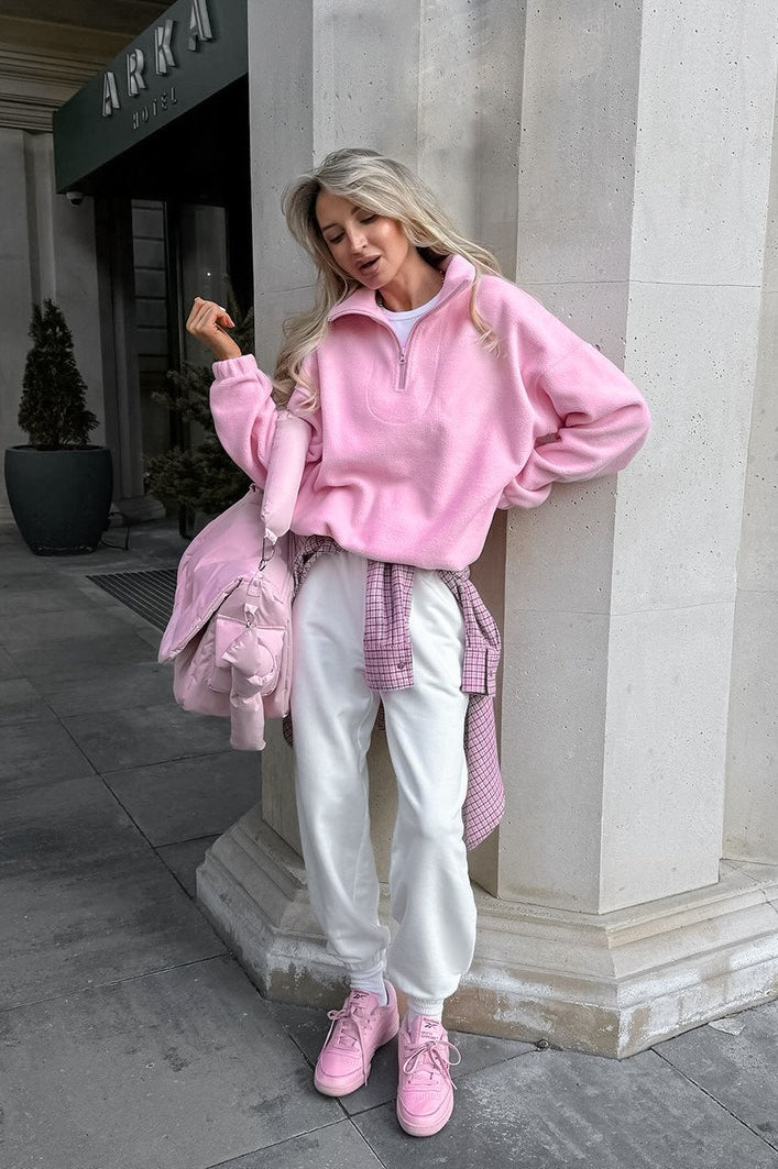 Oversized Fleece Collar Hoodie