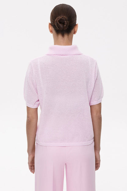 Hollow Out Polo Knit Sweater