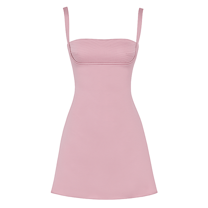 One Shoulder Draped Satin Mini Dress