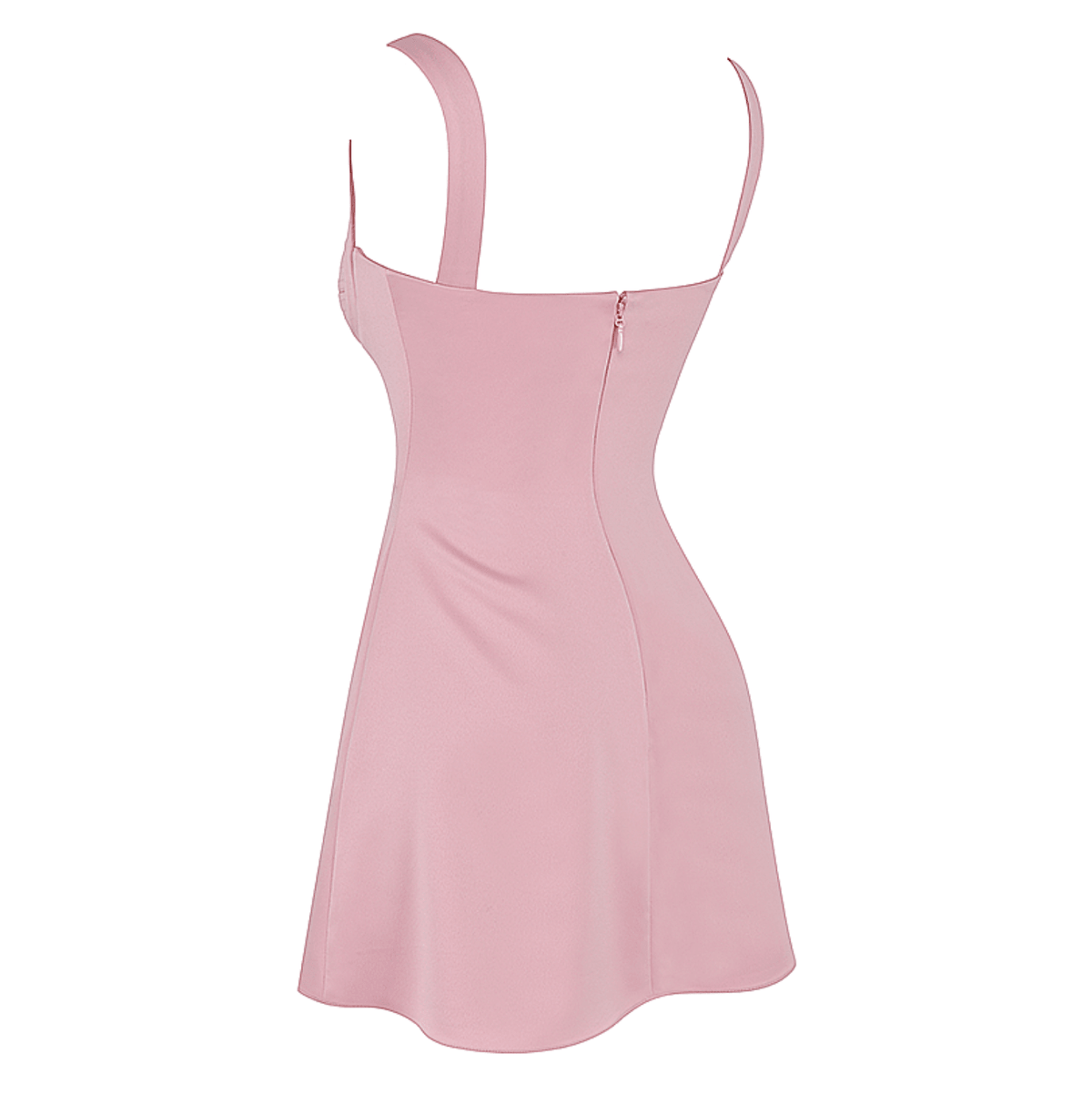 One Shoulder Draped Satin Mini Dress