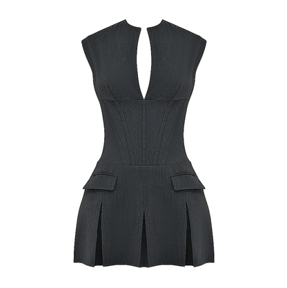 Strapless Pleated Corset Bodice Tulle Skirt Mini Dress 2