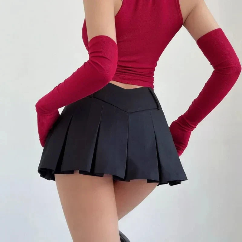 Micro A-Line V Waist Skirt