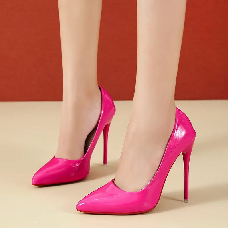 Solid Color Banquet Party Outdoor Casual Large Size High Heel High Heel