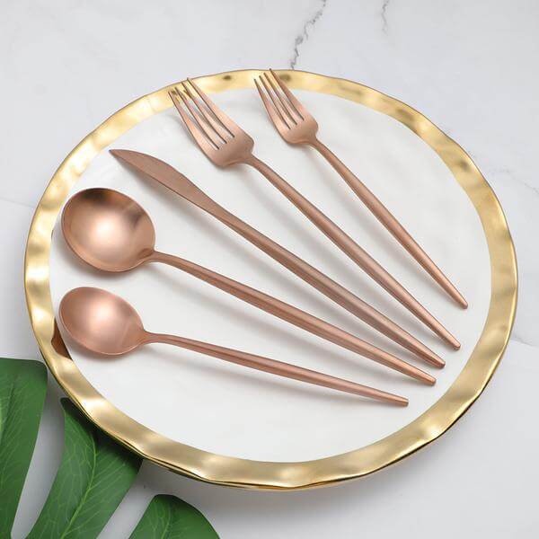Modern Rosé Flatware Set - 24 Piece