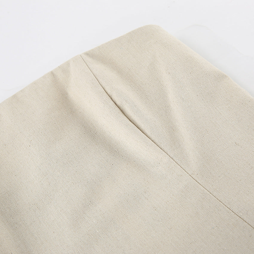 Strapless Woven Texture Floor Length Column Maxi Dress