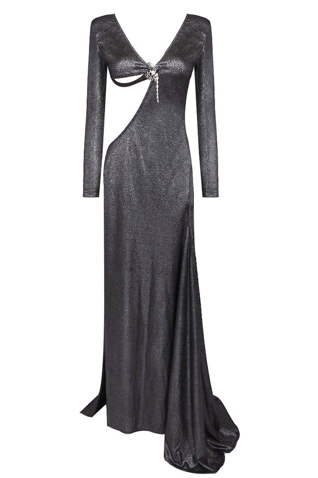 Cut Out Stylish Backless Gown