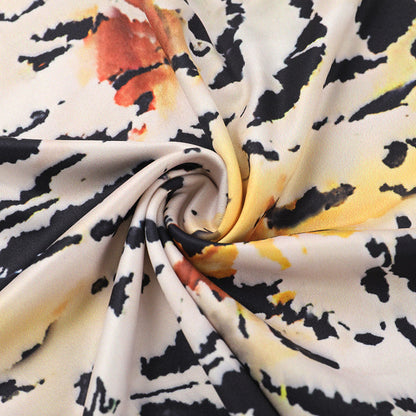 Sweetheart Keyhole Spaghetti Strap Abstract Brushstroke Mini Dress