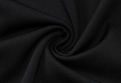 One Shoulder Lace Trim Cutout Side Slit Bodycon Maxi Dress