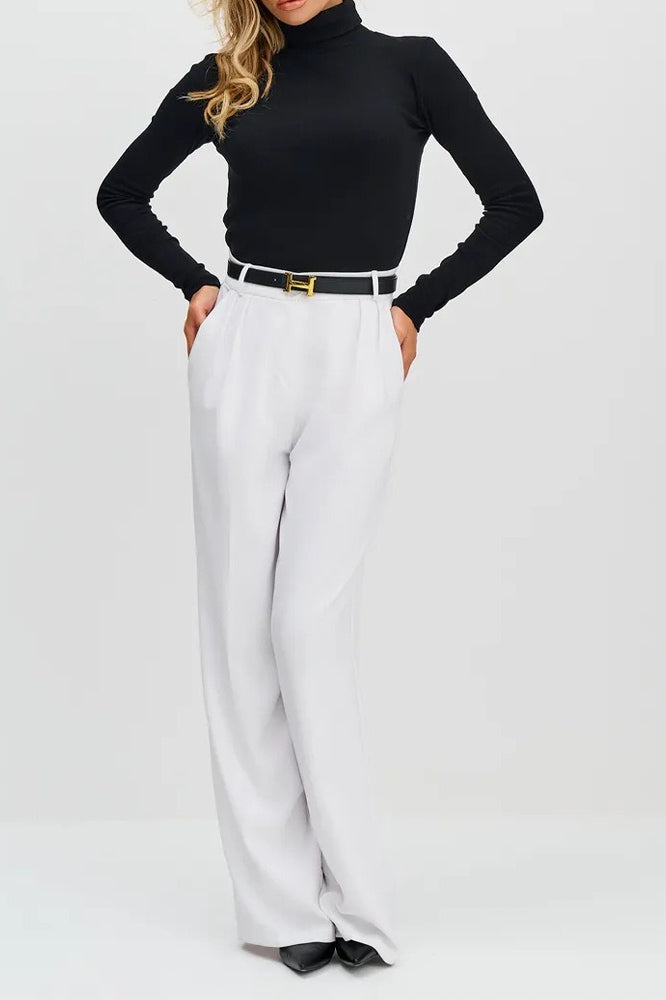 Turtleneck Ribbed Slim Knit Long Sleeve Base Layer