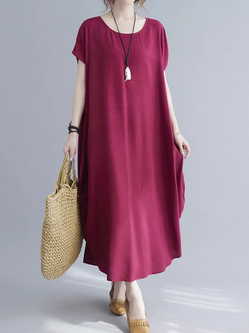 Off Shoulder Ruched Waist Tiered Midi Dress