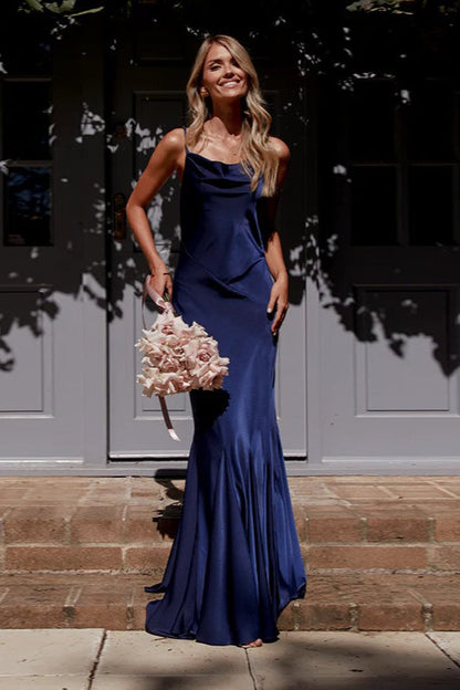 Flirty Satin Backless Party Dress