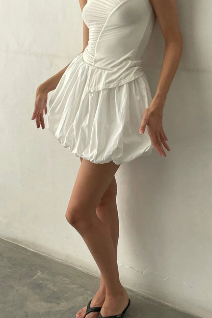 Bubble Hem Mini Skirt