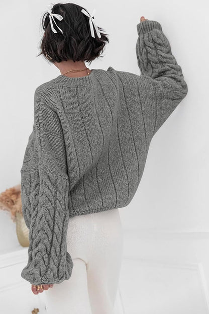 Vintage Chunky Knit Cable Sweater
