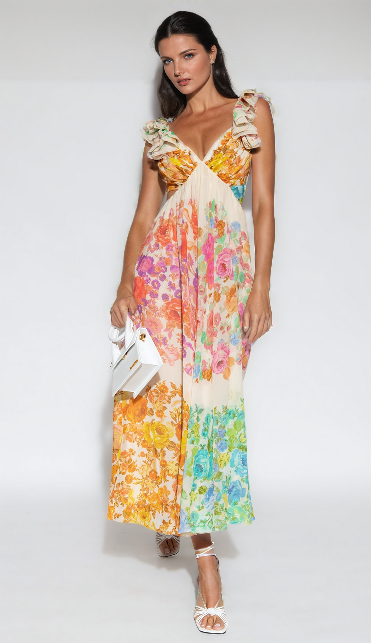 Demi Floral Pleated Maxi Dress