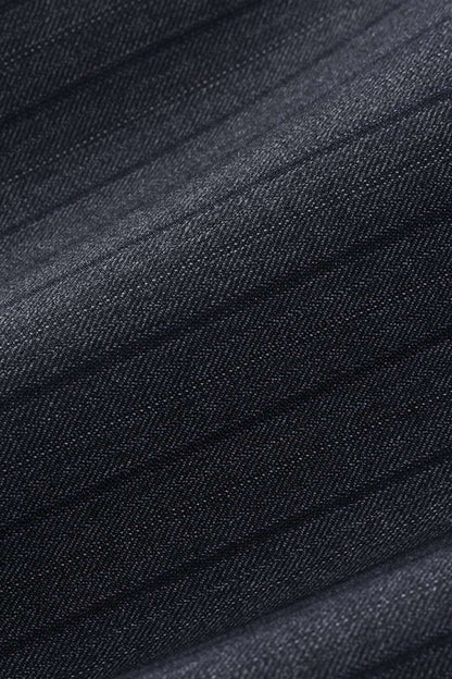 Elegant Striped Notch Blazer