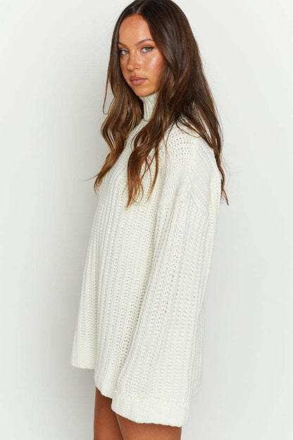 Casual Knit Turtleneck Sweater