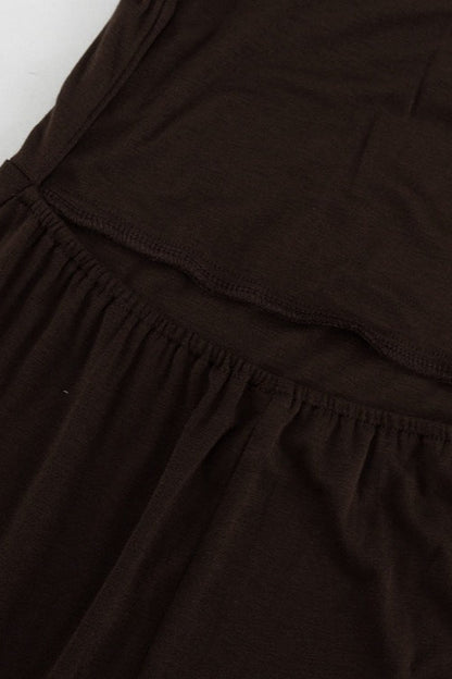 Brown Halter Backless Maxi Dress
