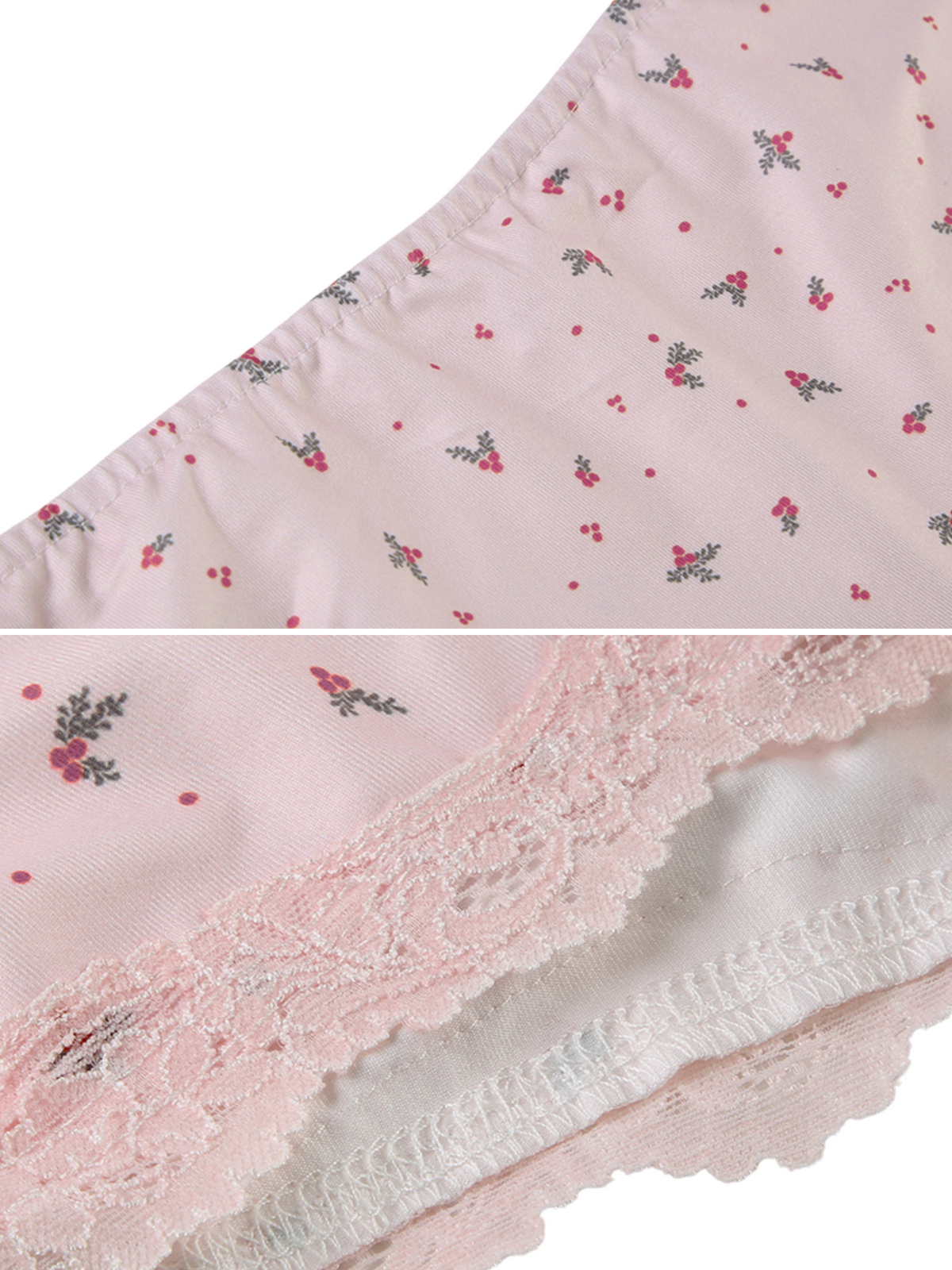 Gracy Lace Trim Pajama Set
