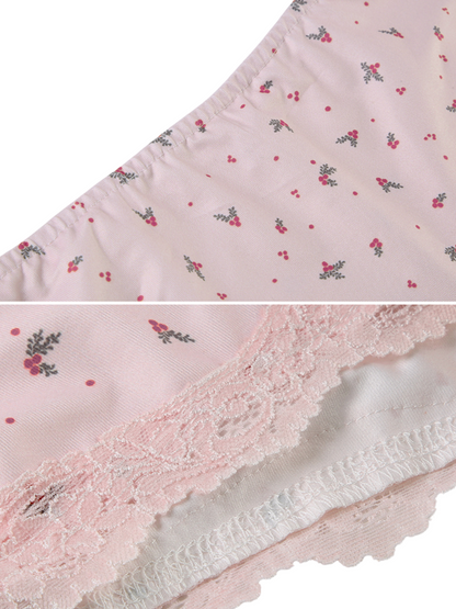 Gracy Lace Trim Pajama Set