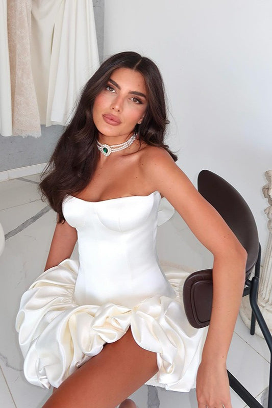 Sexy Slim Strapless Ruched Party Dress