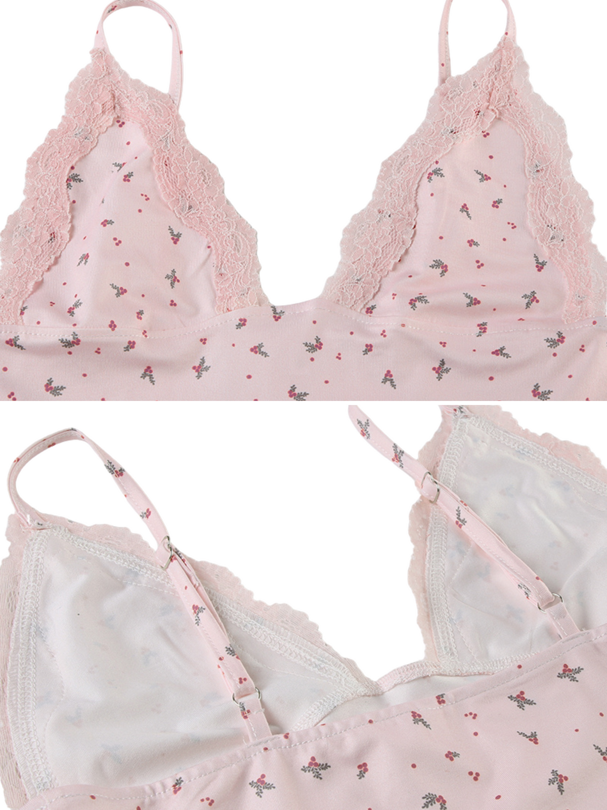 Gracy Lace Trim Pajama Set