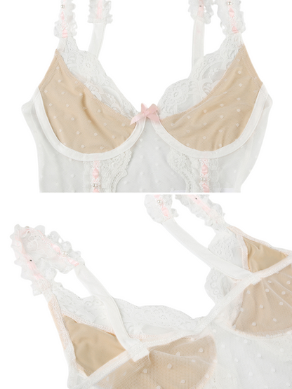 Elvia Sheer Lace Bustier Top