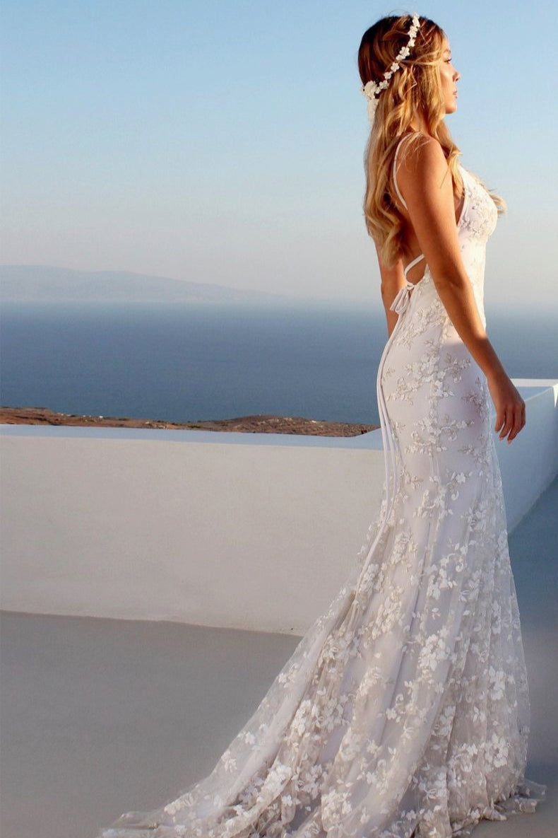 Elegant V Neck Slip Dress