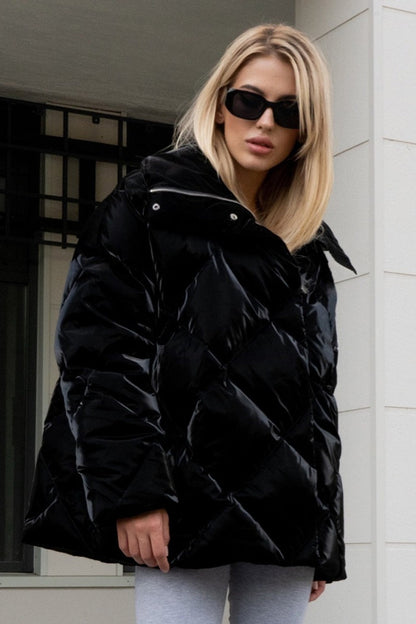 Loose Fit Quilted Cotton Jacket
