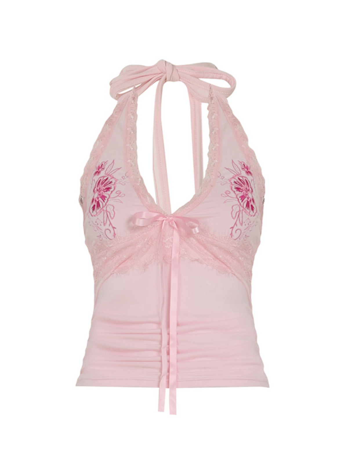 Dilynn Lace Detail Halter Top