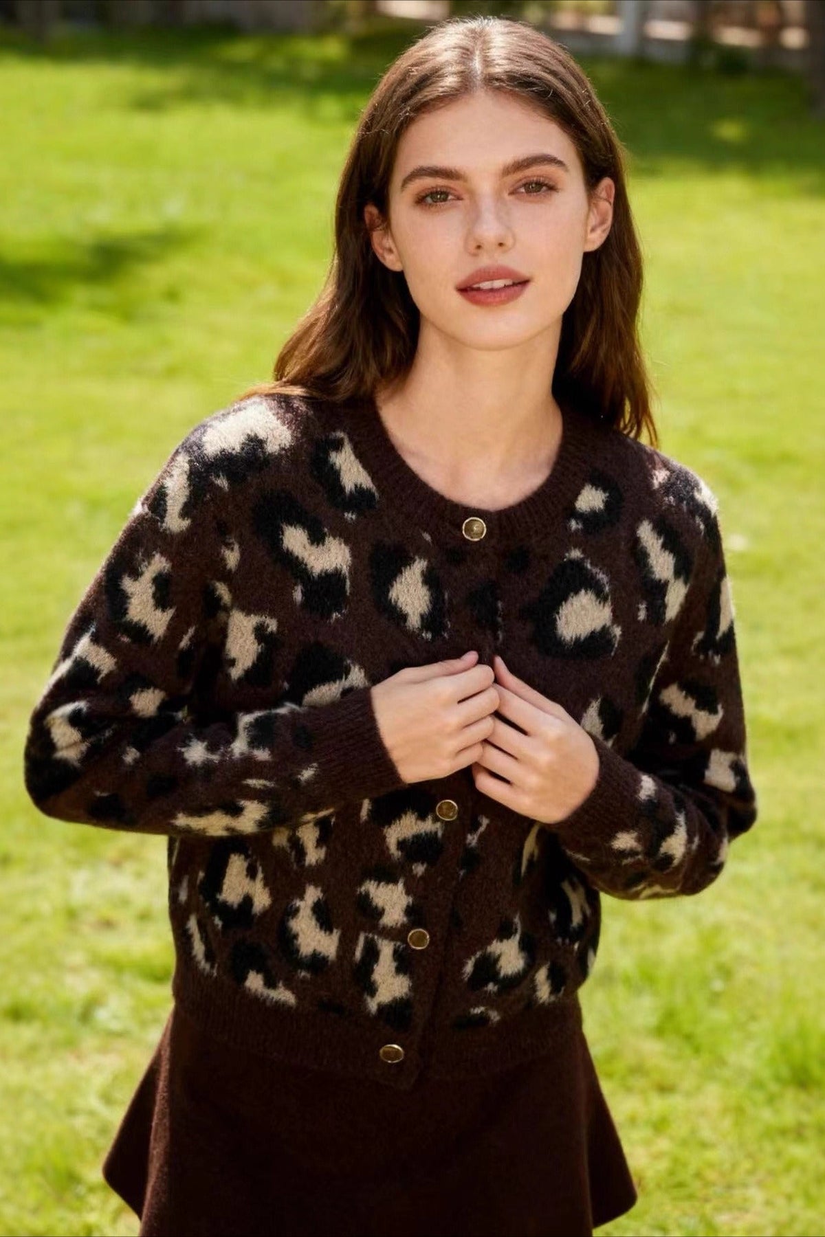Classic Crewneck Draped Knit Top