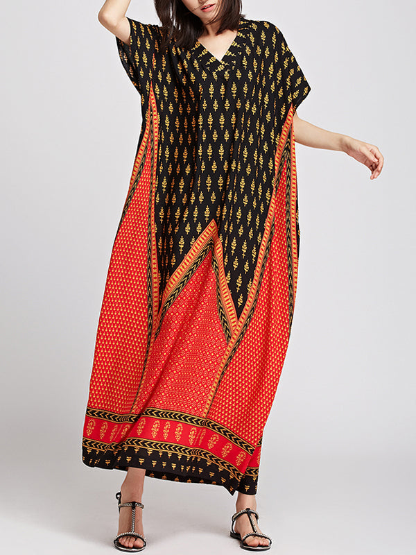 Halter Neck Tribal Print Maxi Dress