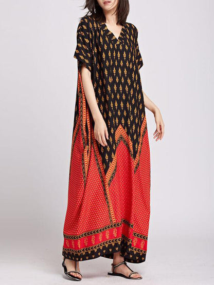 Halter Neck Tribal Print Maxi Dress