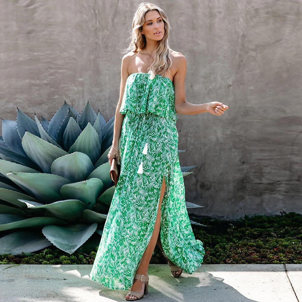 Strapless Column Maxi Gown