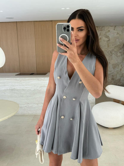Mock Neck Ruched Cutout Bodycon Mini Dress