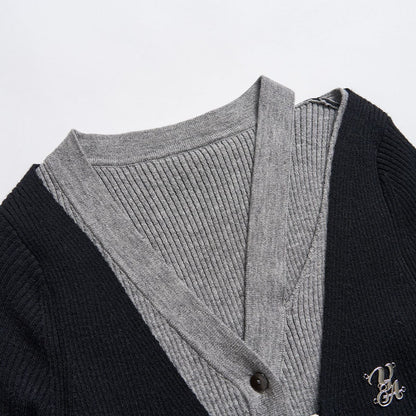 Elegant Black Knit Long Cardigan With Hollow Out Design