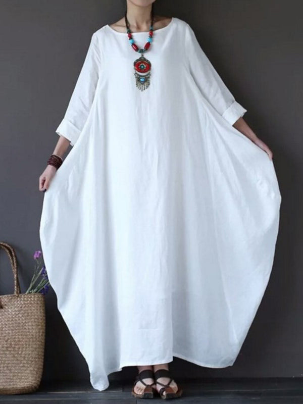Lantern Sleeve Smocked Waist Floral Maxi Dress