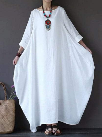 Lantern Sleeve Smocked Waist Floral Maxi Dress