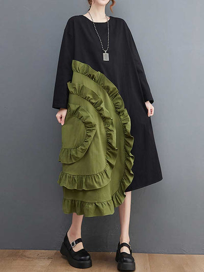 Off Shoulder Tiered Ruffle A-Line Midi Dress
