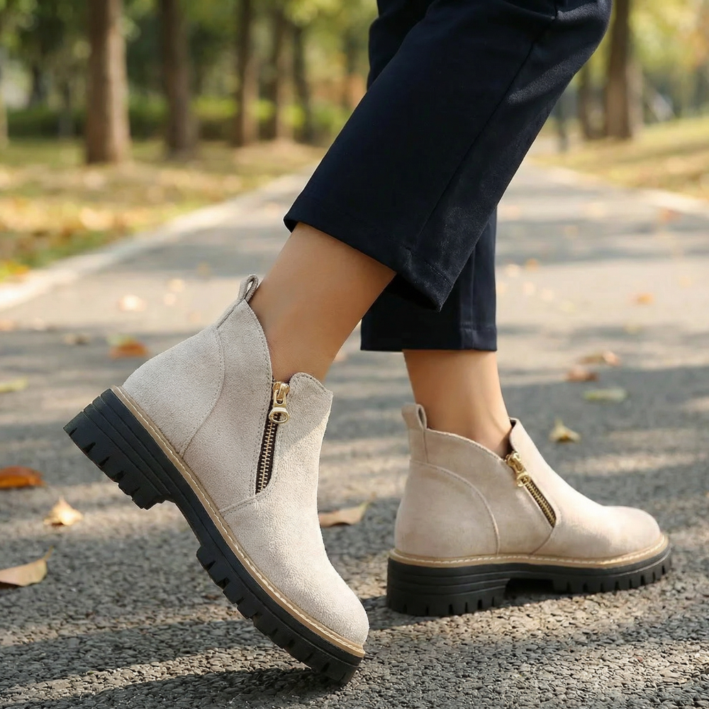 Side-Zip Suede Chelsea Boots