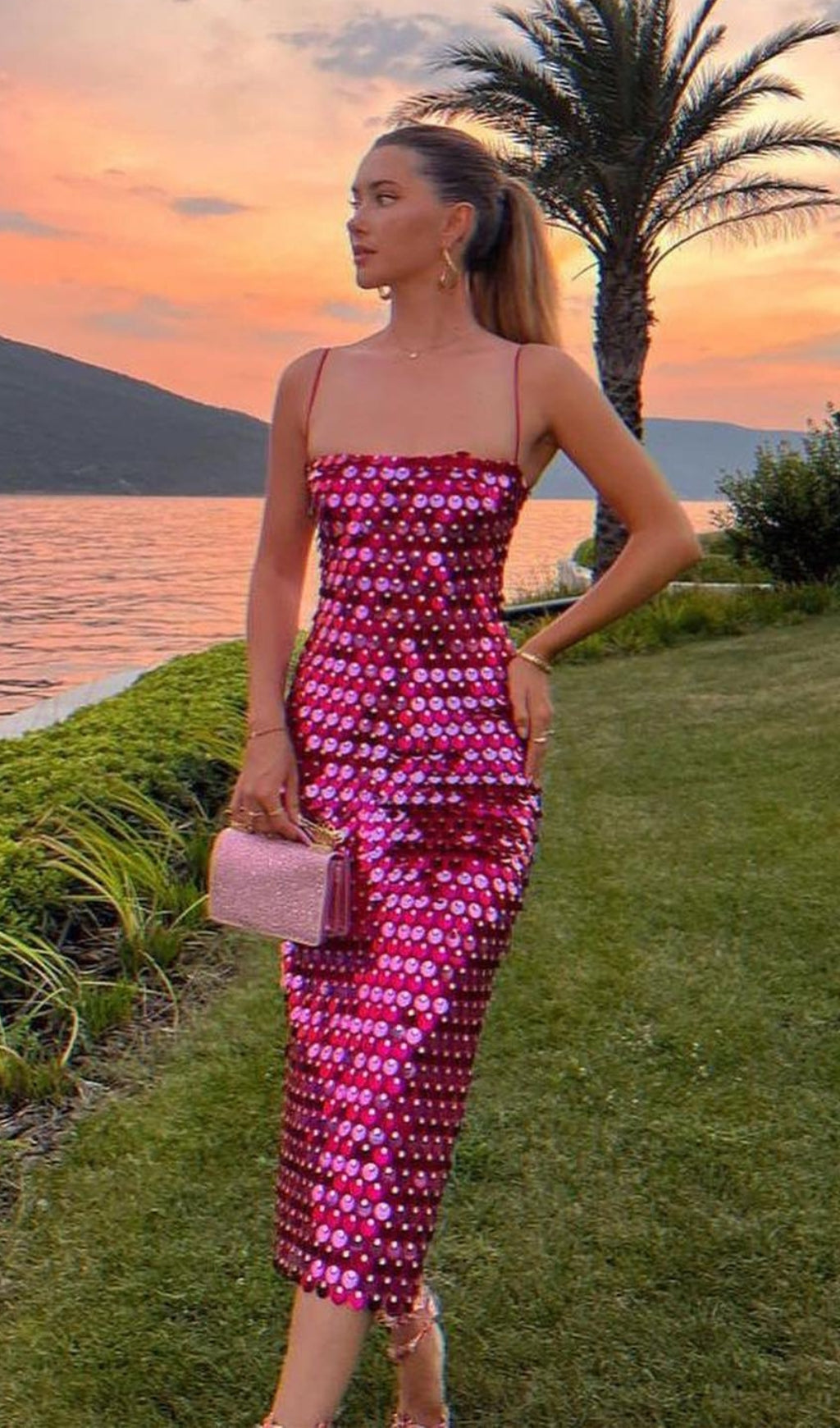 Sequin Spaghetti Strap Bodycon Mini Dress
