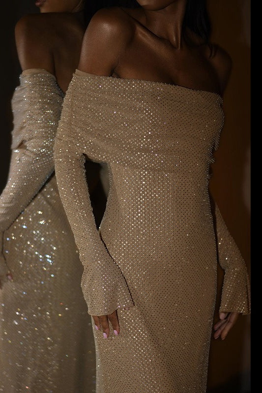 Bodycon Sequin Maxi Party Dress
