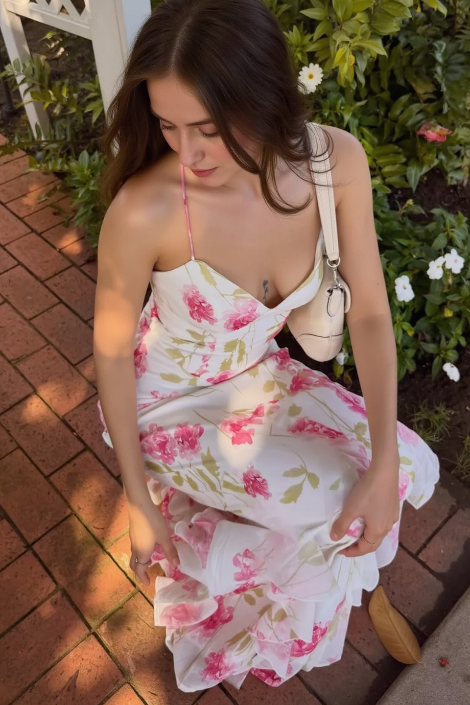 Sweetheart Neckline Floral Print Spaghetti Strap Bustier Maxi Dress