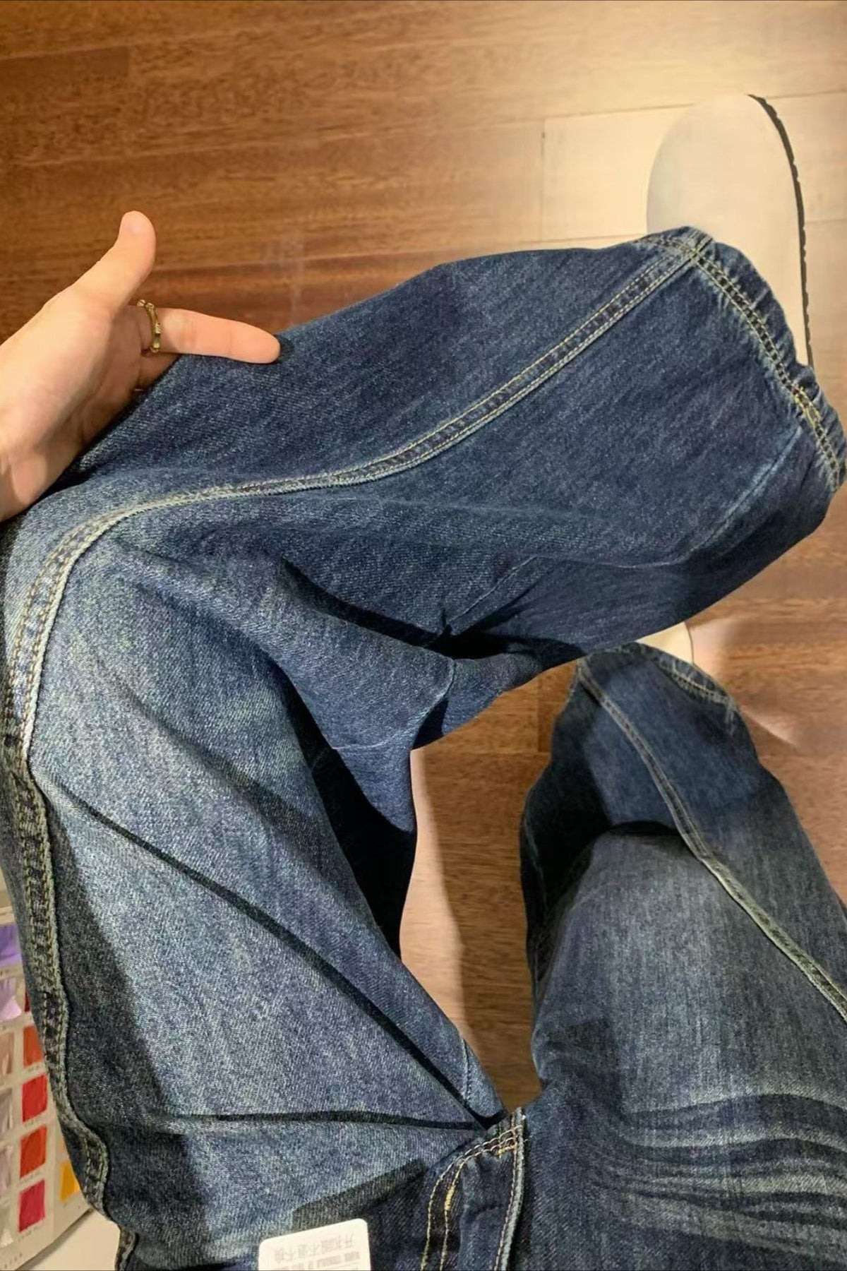 Vintage Blue High Waist Wide Leg Jeans