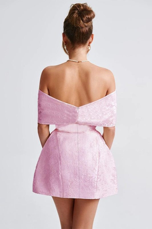 Elegant Bow Backless Cocktail Dress