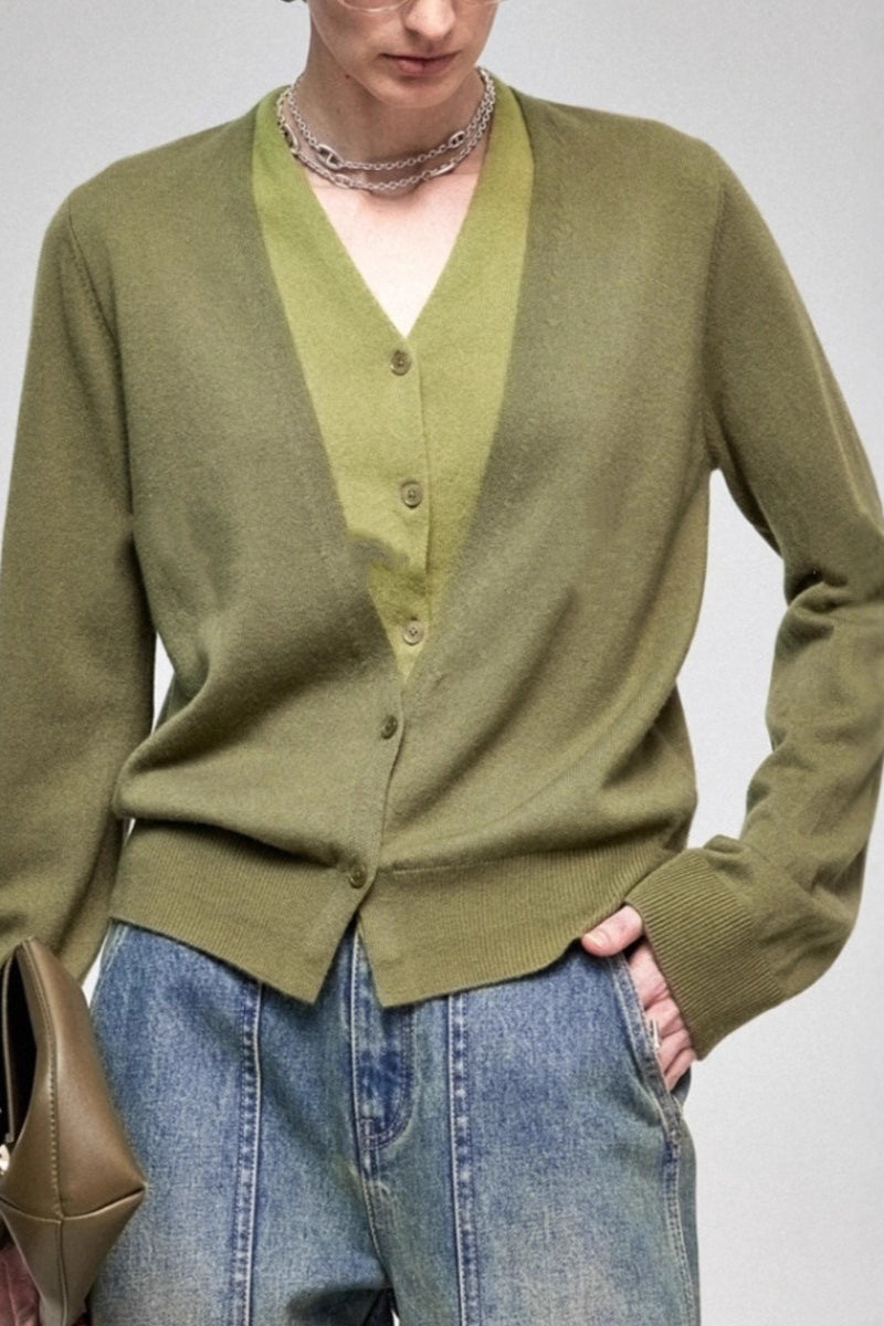Two-in-One Pure Wool Knit Top