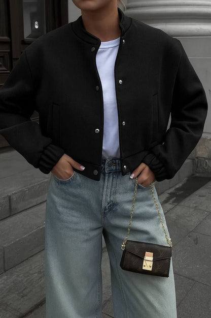 Short Wool Flight Jacket