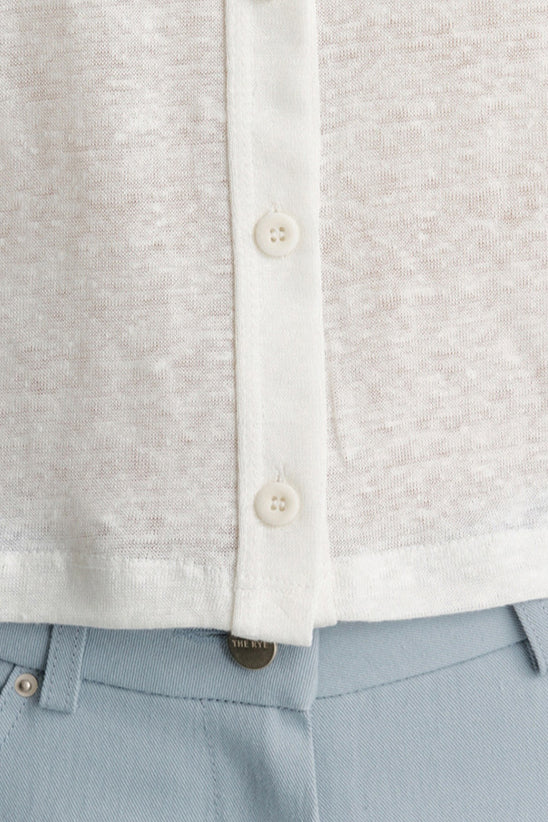 Solid Color Buttoned Knit Cardigan