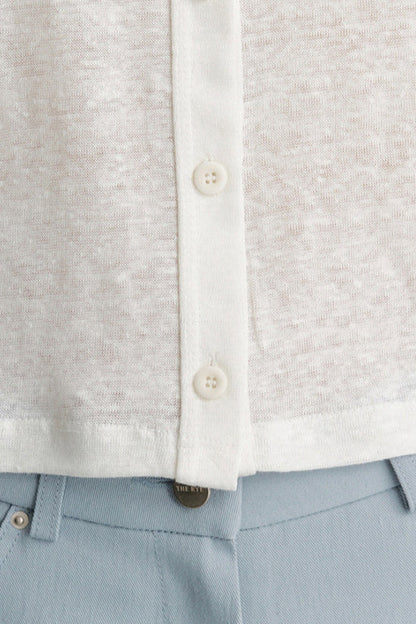 Solid Color Buttoned Knit Cardigan