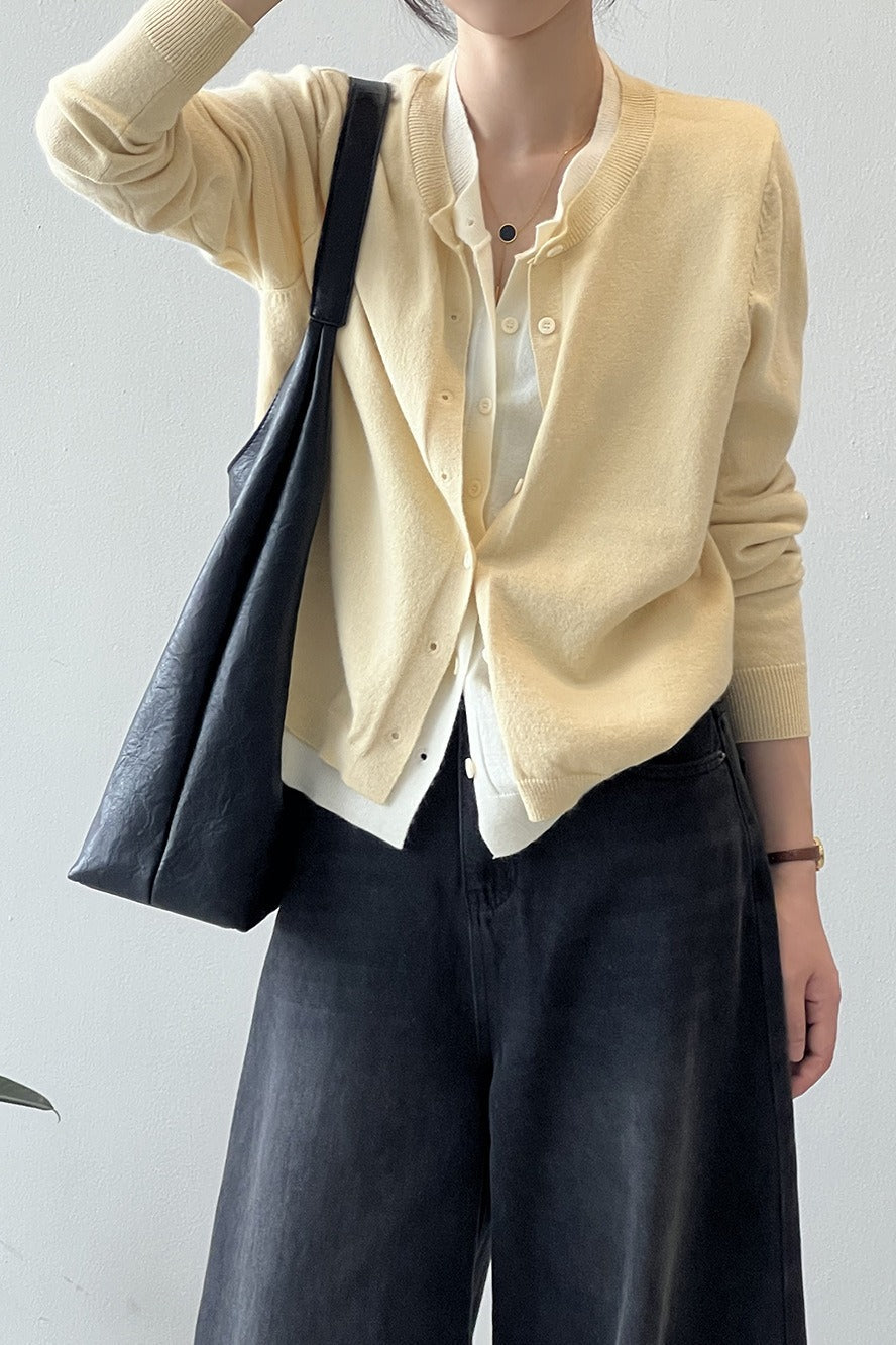 Color Block Layered Cardigan